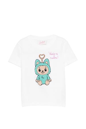 T-shirt in cotone bianco SAINT BARTH KIDS | ELLY00102132L